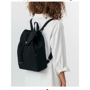 Baggu black drawstring bag Stylish Black Backpack for